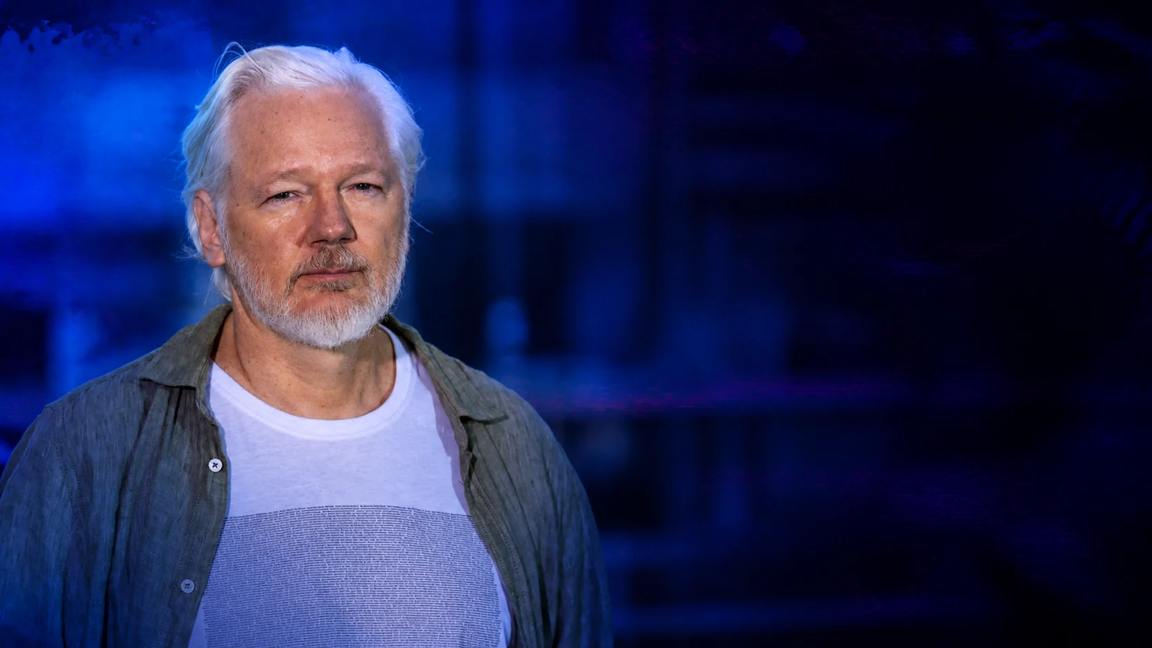 Portrait treatment of Julian Assange